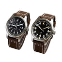 Tandorio Green Lume Watch For Men Steel