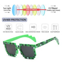 Pixel Mosaic Kids Sunglasses for Cosplay and Fun Adventures