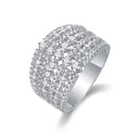 Sterling Silver Silver Moissanite Ring