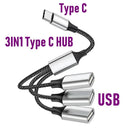 USB Hub Type C Splitter Fast Data Transfer Solution 4 Port