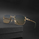 Stylish UV400 Rimless Square Sunglasses for Men and Women