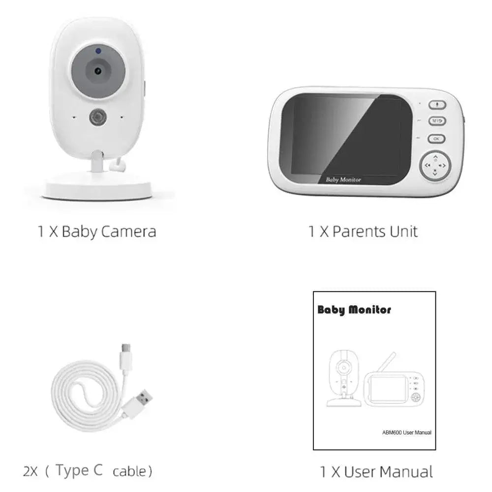 3.5 Inch Wireless Video Baby Monitor With Night Vision