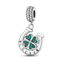 Silver Rainbow Flower Dragonfly Charm