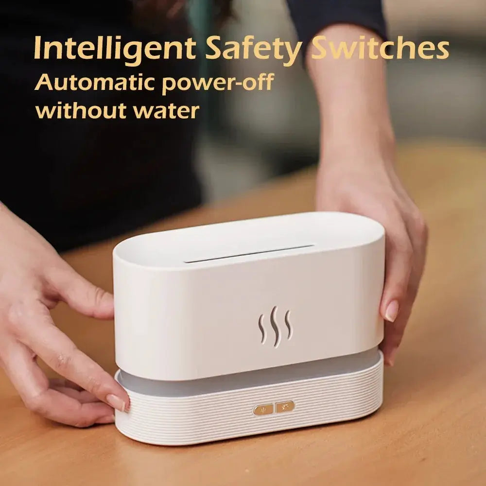 Ultrasonic Aroma Diffuser With Colorful Flame Simulation