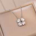 Fashion Retro Lucky Four Leaf Clover Necklace Gift for Women