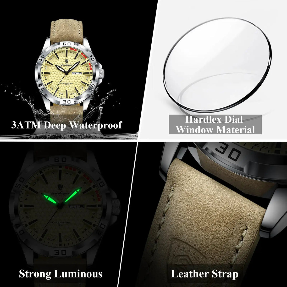 Men's Business Leather Quartz Watch