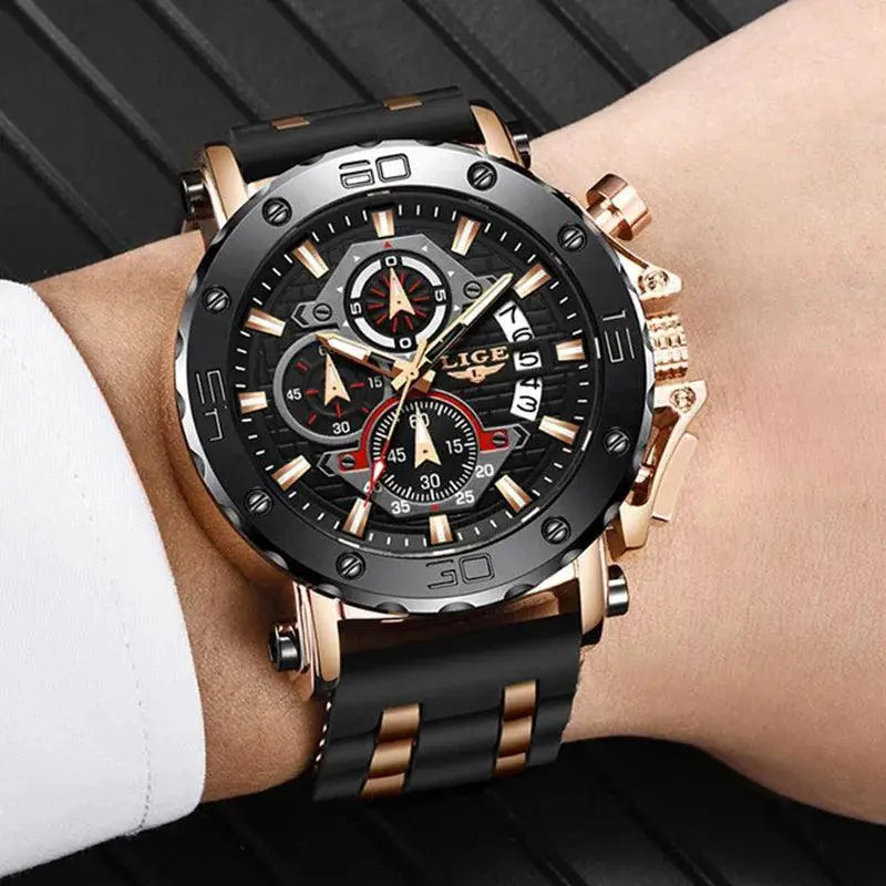 LIGE Luxury Chronograph Sports Watch Bold Style and Function