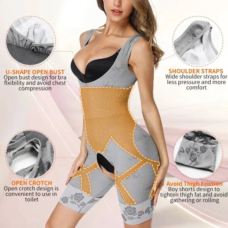 Women Bodysuit Shapewear Waist Trainer Underbust Slimming