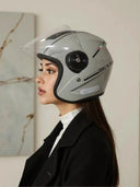 2025 Motorcycle Dual Visor Flip Up Modular Full Face Helmet Anti-fog Street Bike Racing Helmet for Women, Men, 4 Colors