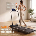2.5HP Quiet Incline Treadmill With Handle Bar For Home Gym Cardio