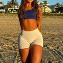 Seamless Backless Sports Bra for Women Medium Support Crop Top