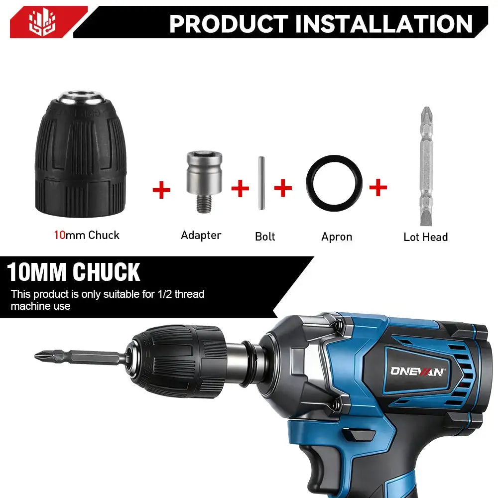 ONEVAN 1200N.M Brushless Electric Impact Wrench 3 Funtion 1/2" Cordless Portable Screwdriver Drill Tools For Makita Battery Pin