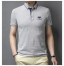 New Summer Korean Embroidered Polo Shirt Men's Luxury Top