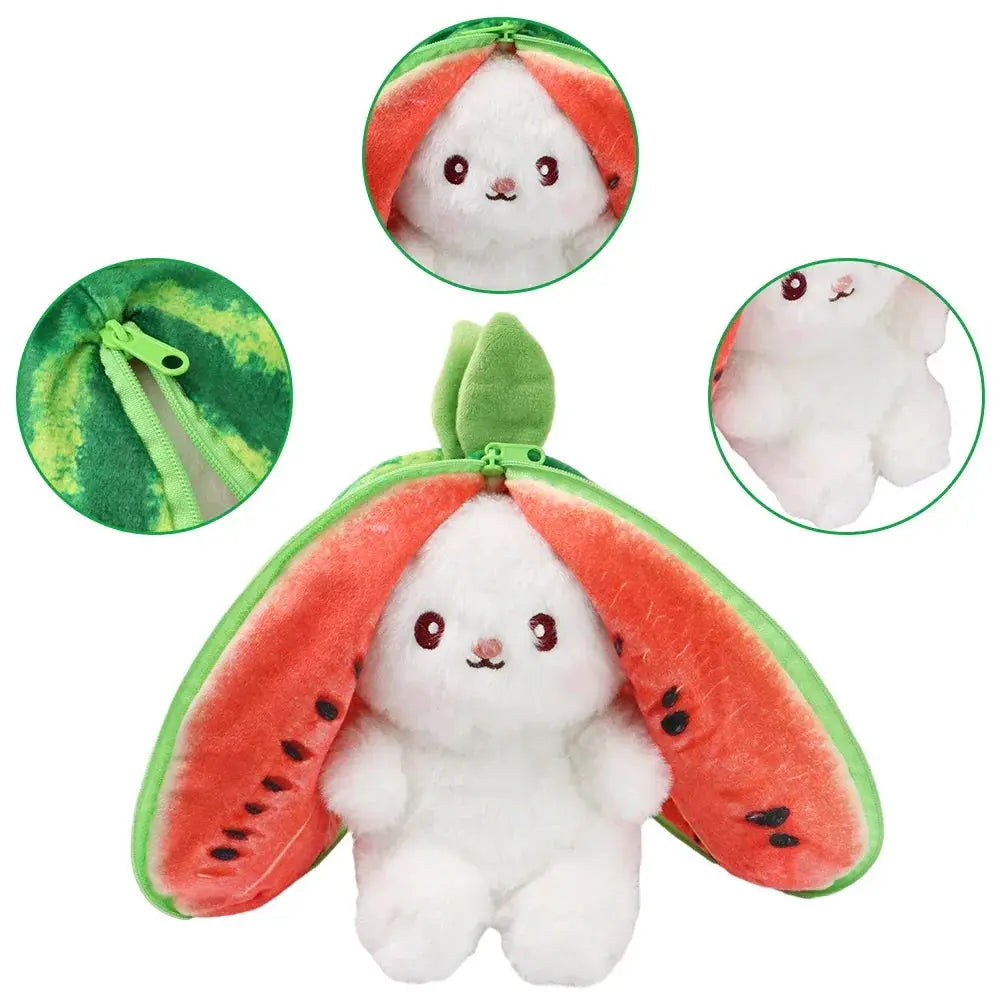 Cute Fruit Rabbit Plush Transforming Bunny Stuffed Toy