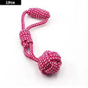 Interactive Dog Toy Set Braided Rope Ball And Dumbbell