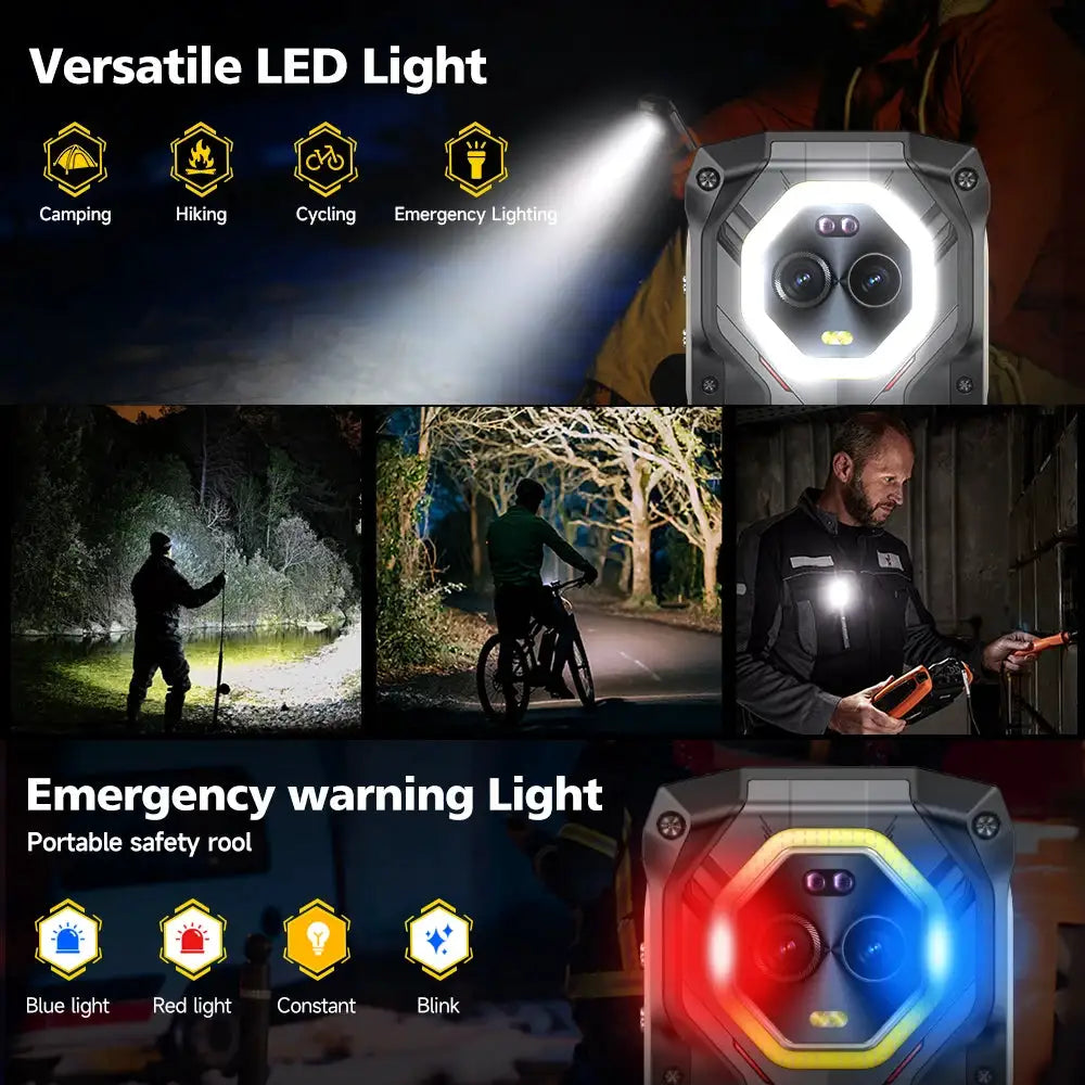 Ulefone Armor Mini 20 Pro 5G 4.7' Rugged Phone 64MP Night Camera 6200mAh Smartphone LED Light 16+256GB Android 14 Mobile Phone