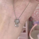 Hello Kitty Zircon Pendant Sparkling Elegance Jewelry