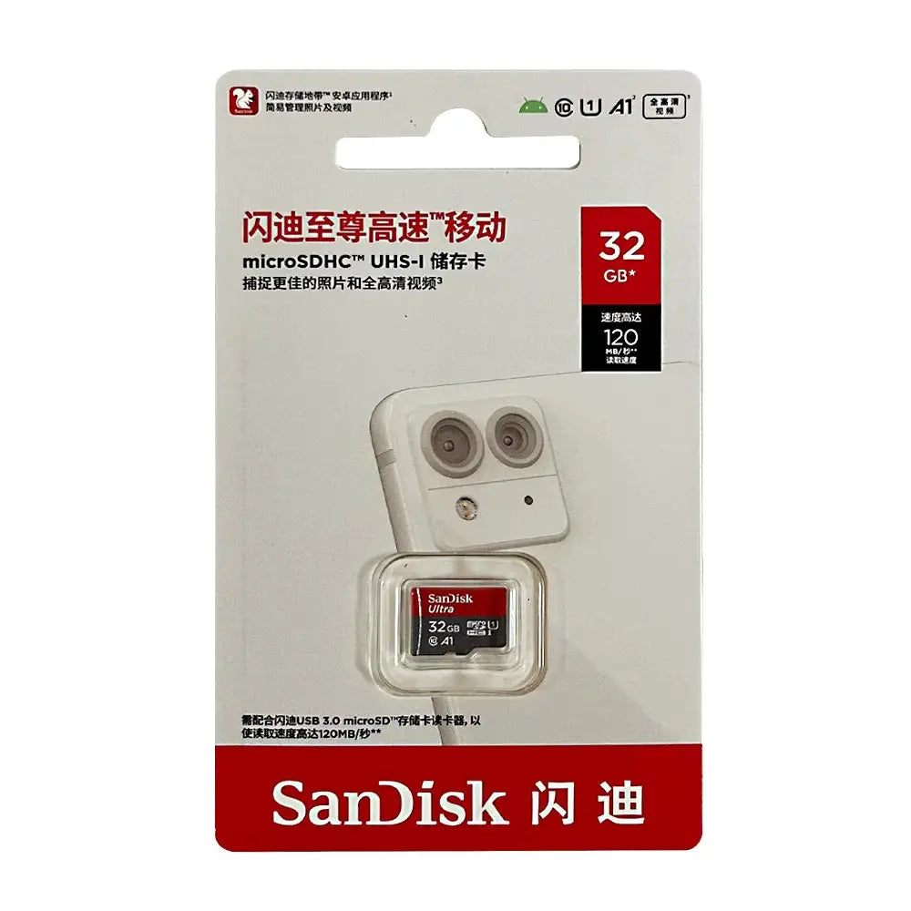SanDisk Ultra MicroSD Card 32GB MicroSDHC A1 UHS-I Class10 64GB 128GB 256GB 512GB 1TB MicroSDXC Perfect for Full HD Video