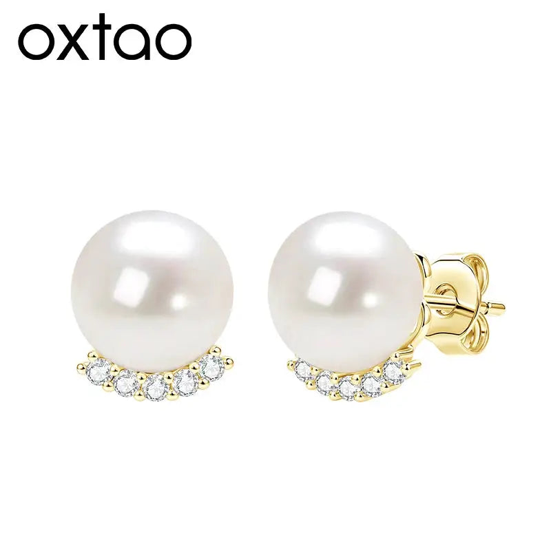 Pearl Stud Earrings Gold Filled — product image 1