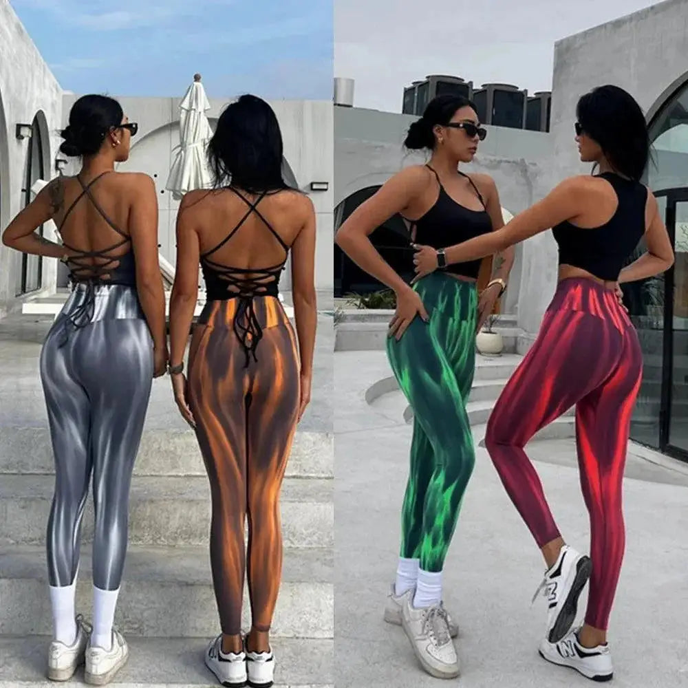 Aurora Gradient Yoga Leggings for Women Workout Comfort