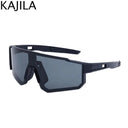 Trendy Oversized Rimless Sports Sunglasses UV400 Protection