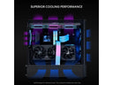 LIAN LI LANCOOL Compact ATX RGB Gaming Computer Case, Tower Chassis w/ PWM Fans Pre-Installed, reinventing ATX Layout / Tempered Glass Side Panel (Black) --- LANCOOL