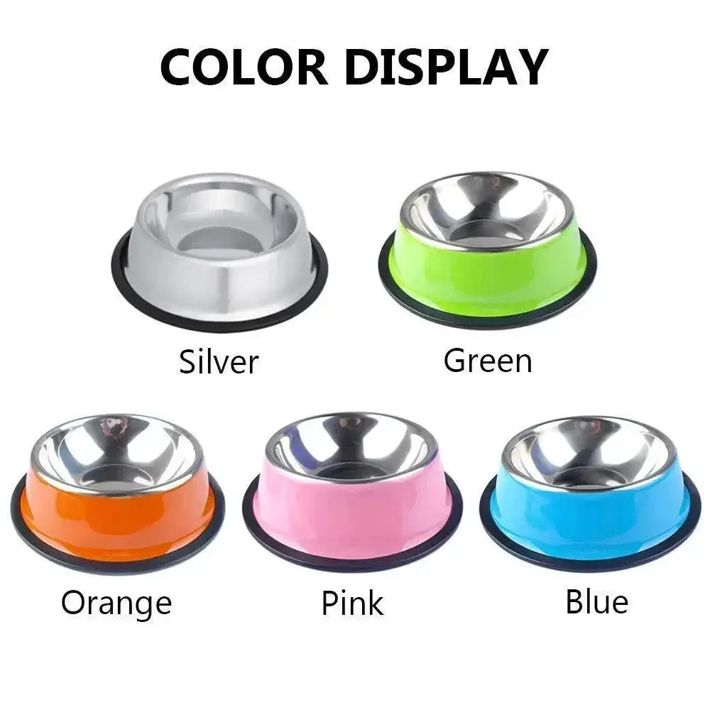 200 to 1600ml Stainless Steel Dog Bowl Non Slip Pet Feeder