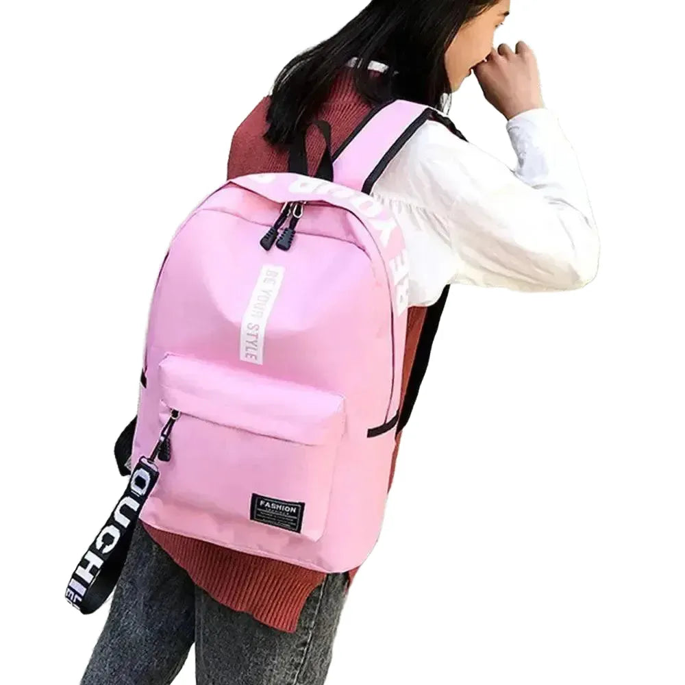 Waterproof Nylon Backpack for Students — green
