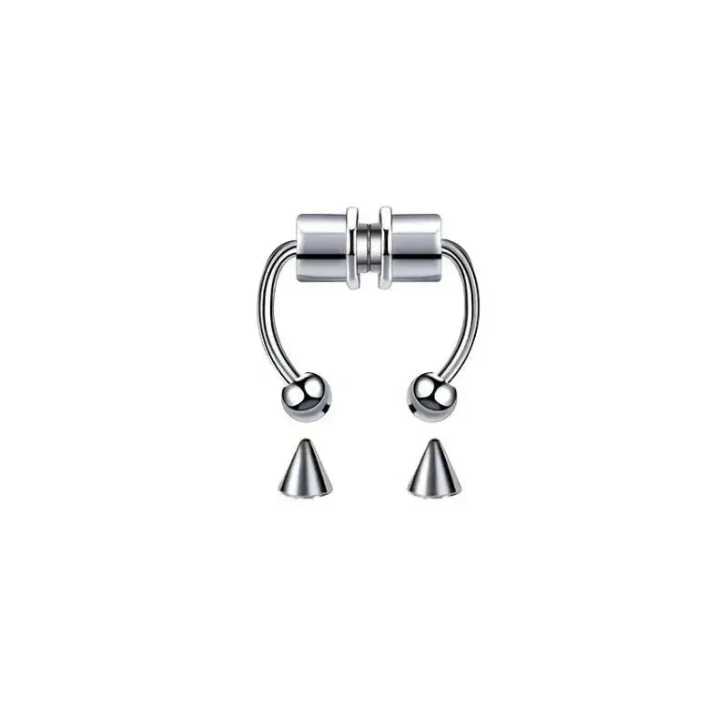 One Magnetic False Nose Rings Stainless Steel Septum Jewelry