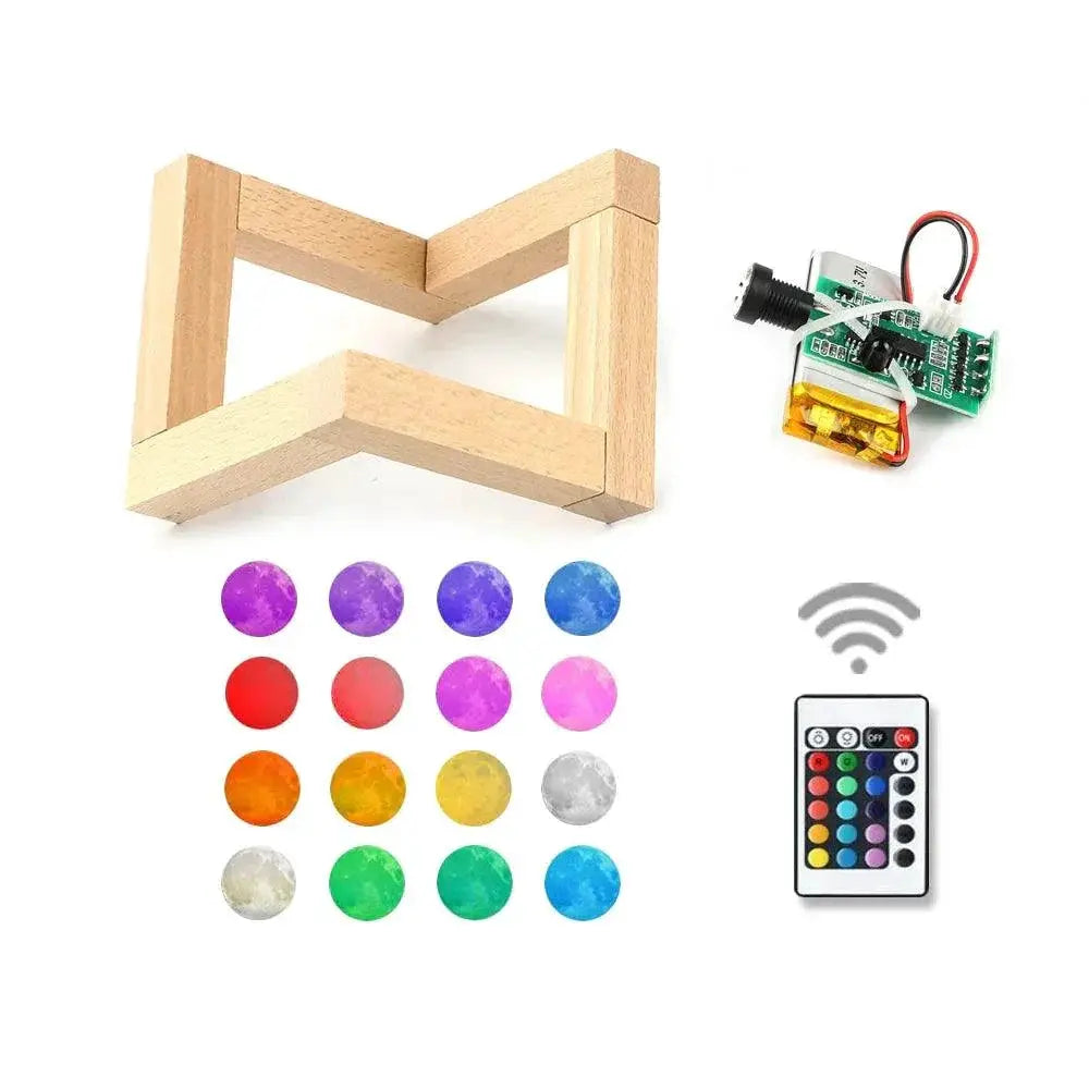 Touch Sensor Moon Lamp Remote 16 Color LED Night Light