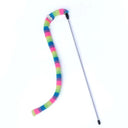 Feather Cat Teaser Wand: Interactive Caterpillar Toy for Cats