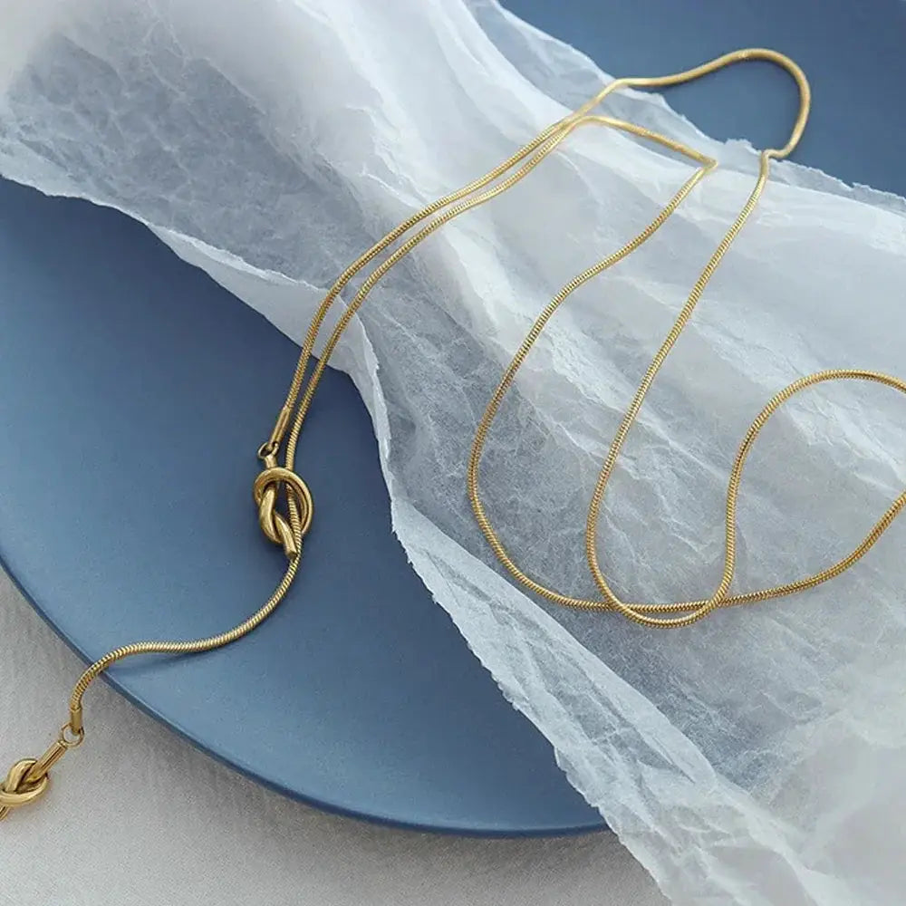 Stainless Steel Y Shaped Collarbone Pendant Necklace