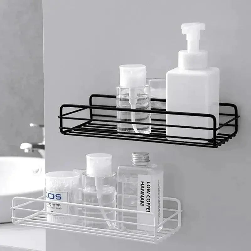 Iron Wall Shelf Organizer for Stylish Bathroom Storage