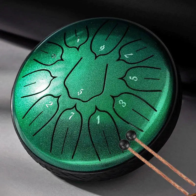 Hluru Glucophone Steel Tongue Drum Six Inch 11 Notes D5