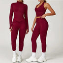 Yoga Set Seamless Fitness Suit Women 3 Piece