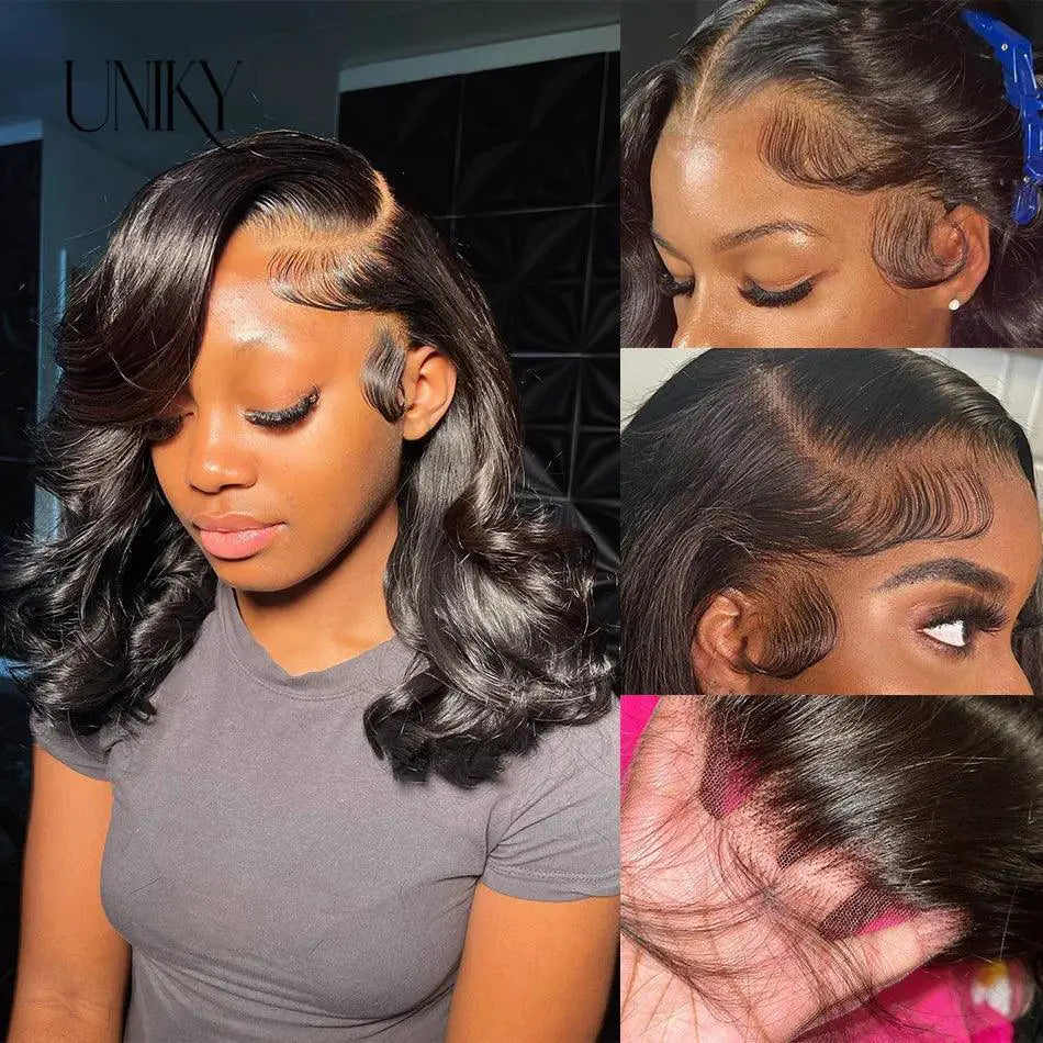 Body Wave Bob Wig 100 Percent Brazilian Hair Lace Front