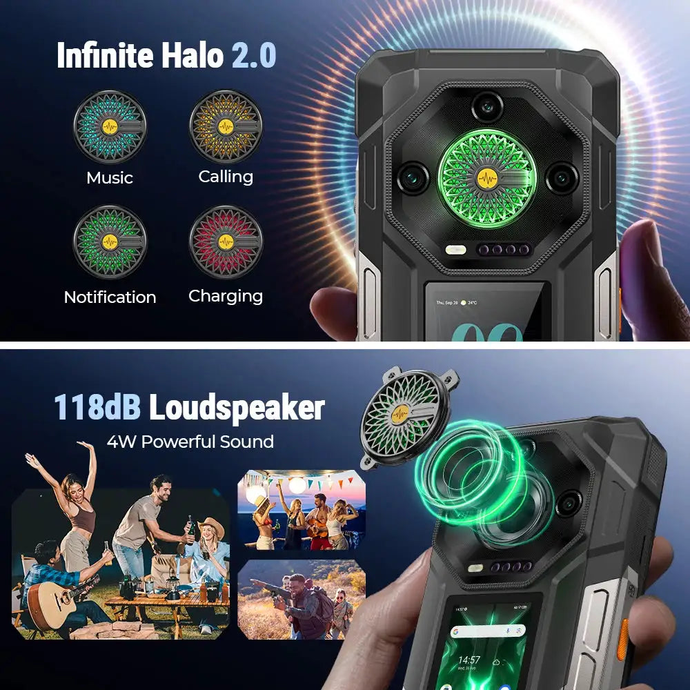 Ulefone Armor 33 Pro 5G Rugged Phone 25500 mAh 512GB ROM 120Hz 6.59”3.4" Rear Screen NFC Android Smartphone