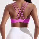 Breathable Cross Fitness Bra Nylon Spandex Top