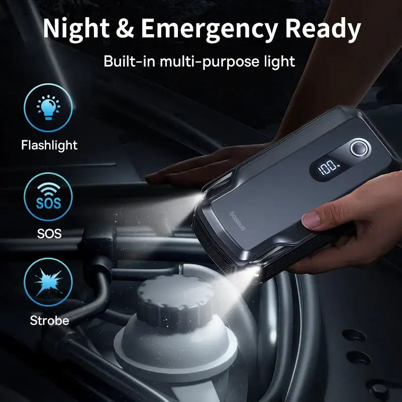 Baseus 2000A Jump Starter Emergency Power Bank 20000mAh for 12V Car Battery Starting Booster Device Car Jump Starter