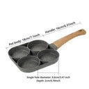 Nonstick Omelet Pan 4 Hole Induction Compatible Breakfast
