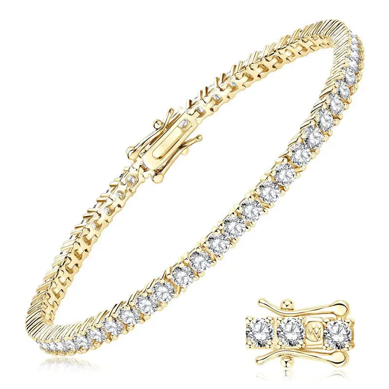 Gold Moissanite Tennis Bracelet — product image 7
