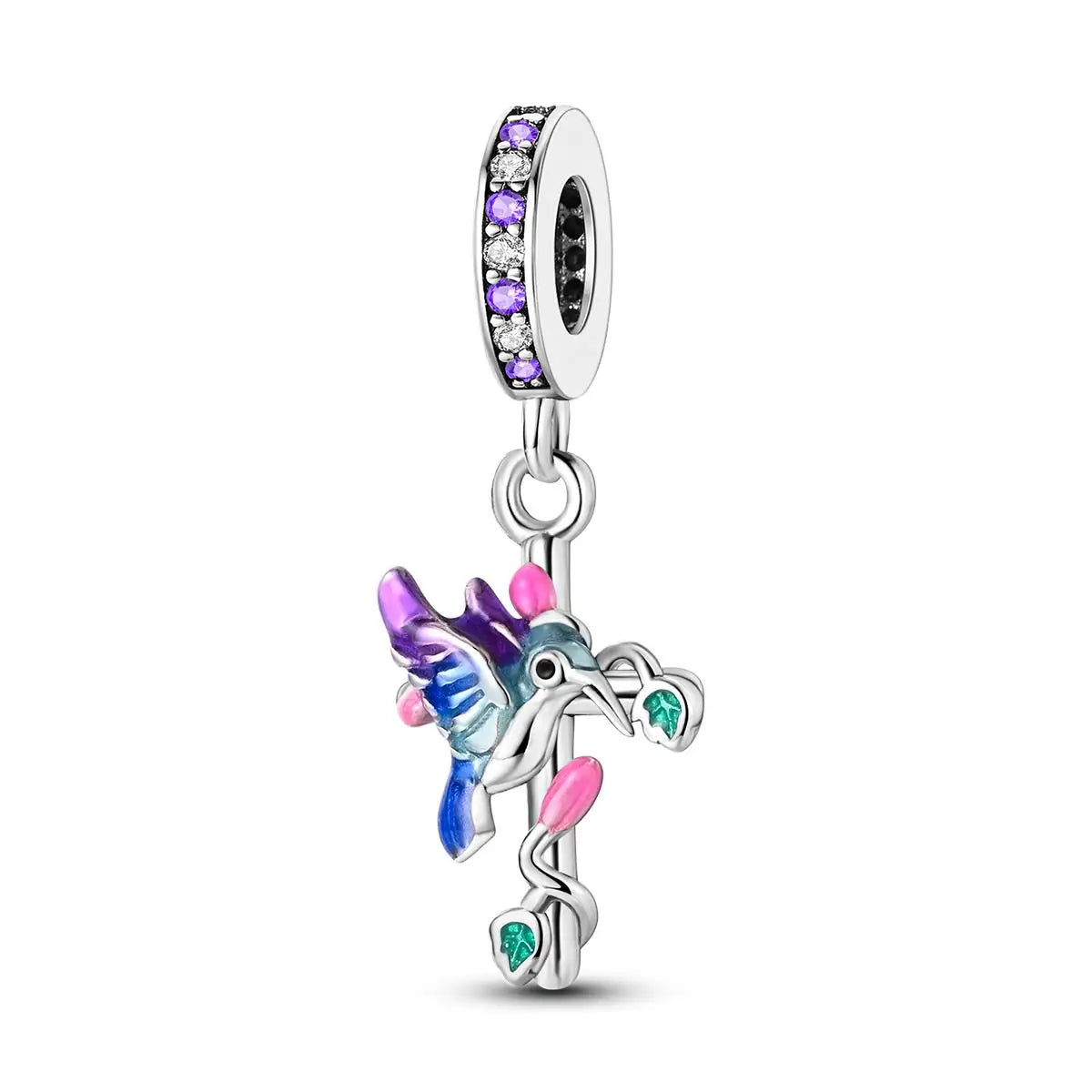 Silver Plated Dangle Charm Beads