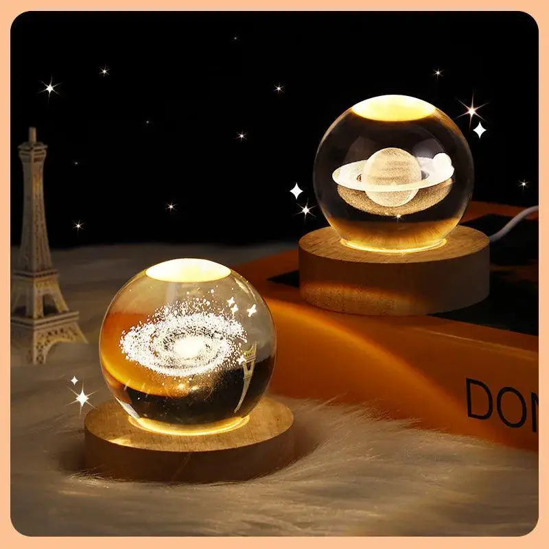 Crystal Ball Celestial Galaxy Usb Led Night Light For Kids