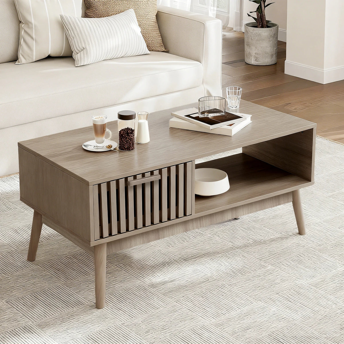 Wooden Compact Coffee Table
