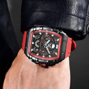 LIGE Skull Men's Chronograph Watch Stylish Quartz Wristwatch