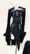 Statement Beaded Dress for Streetwear