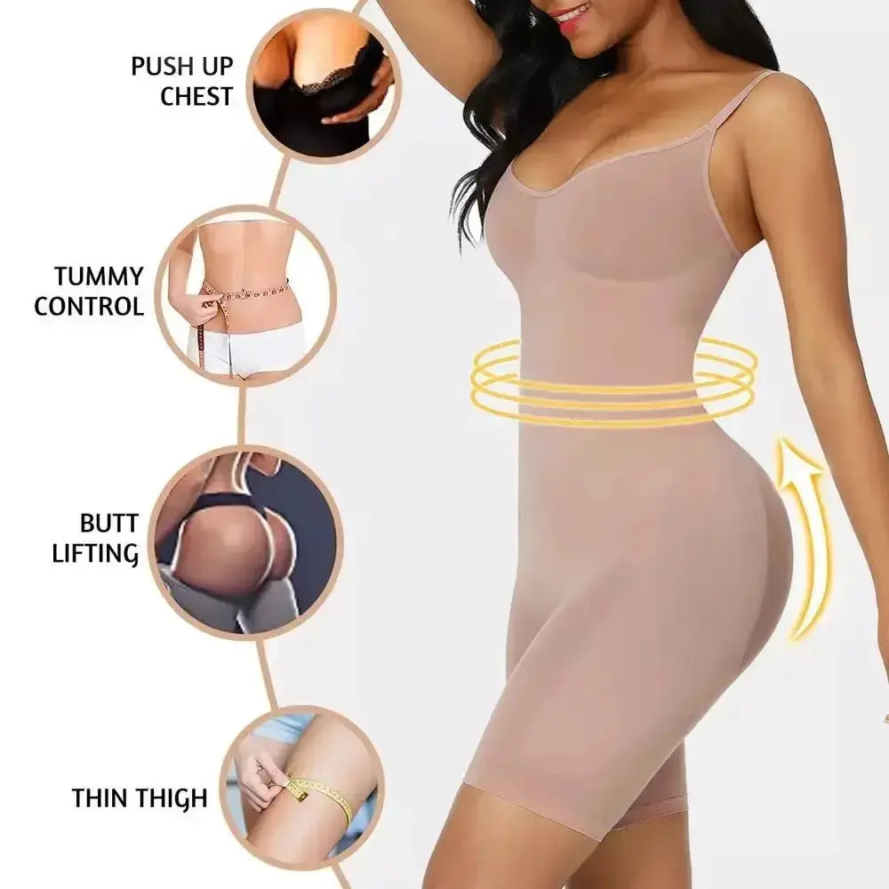 High Waist Seamless Tummy Control Bodysuit For Women