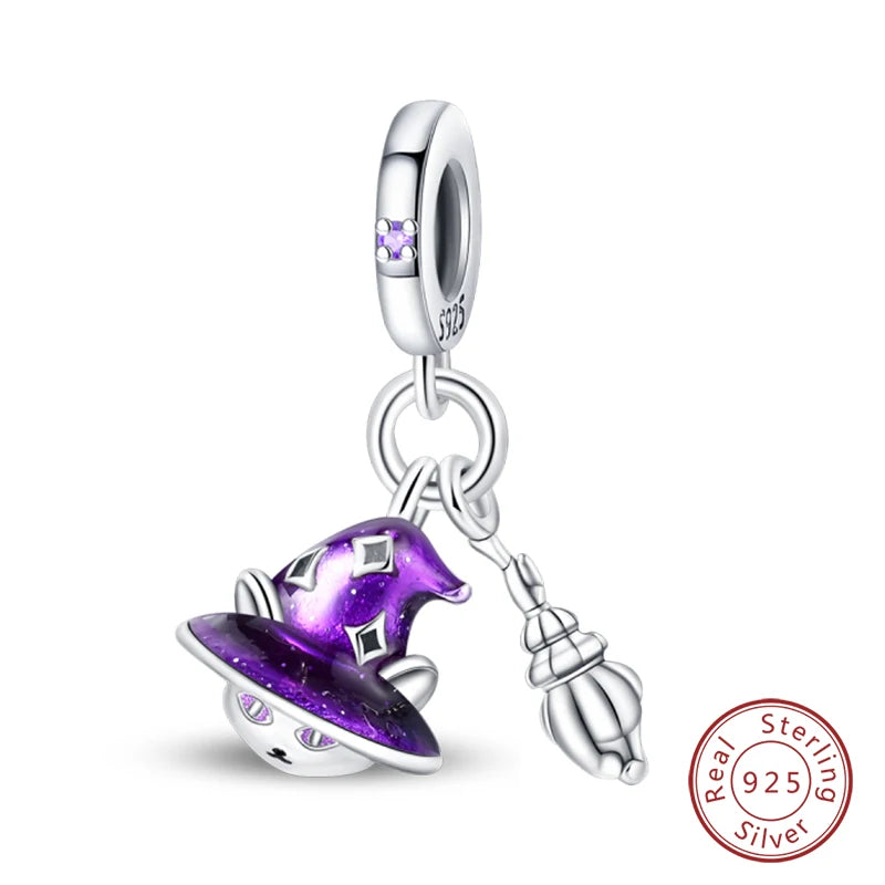 Sterling Silver Halloween Luminous Skull