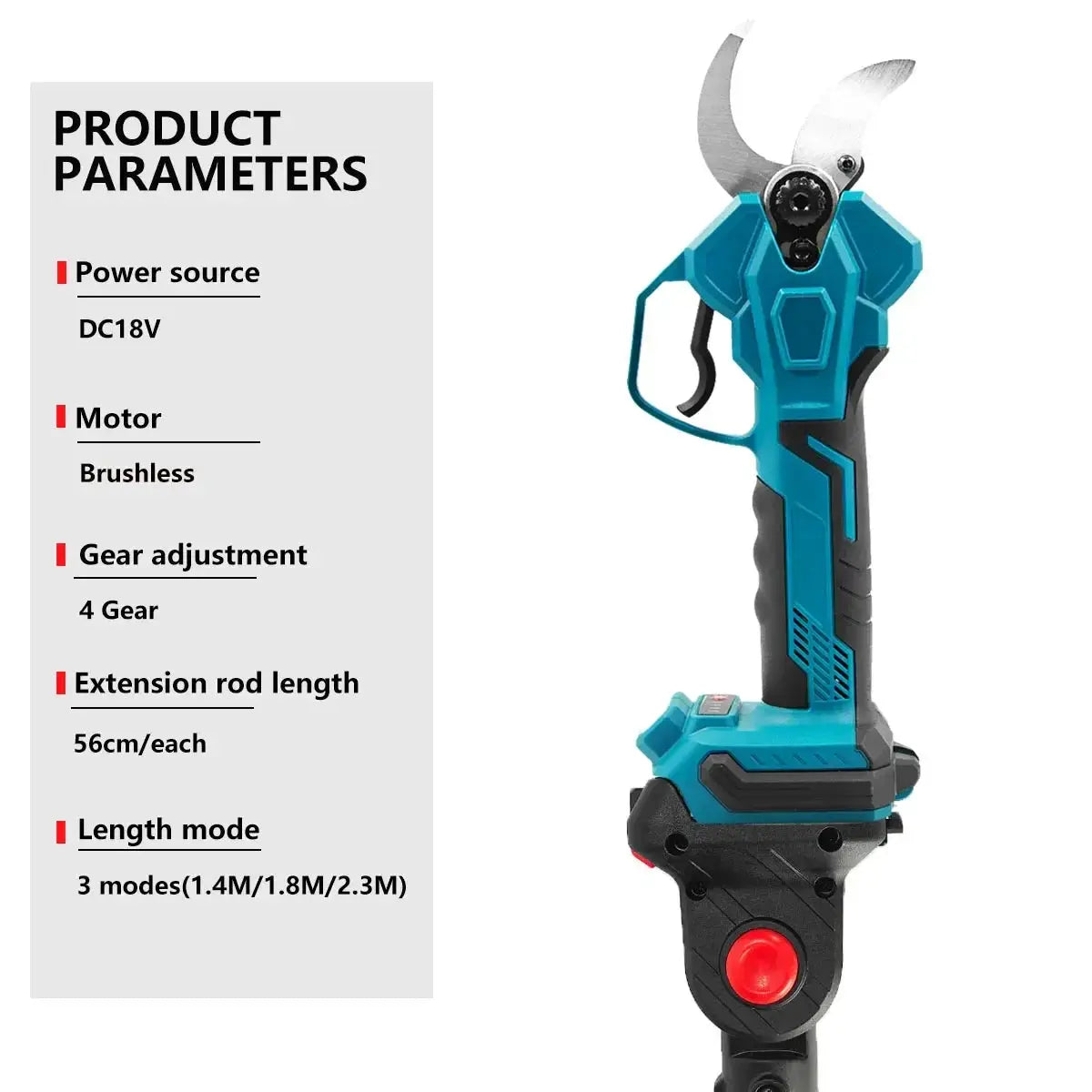 Cordless Brushless Electric Pruning Shears Extension Pole
