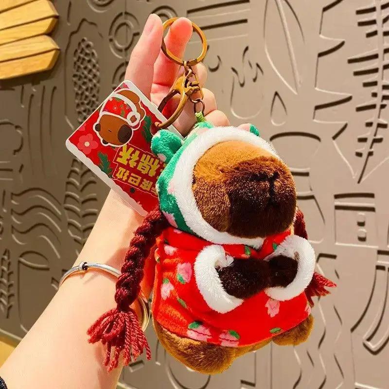 Capybara Plush Keychain Bag Charm Gift For Animal Lovers